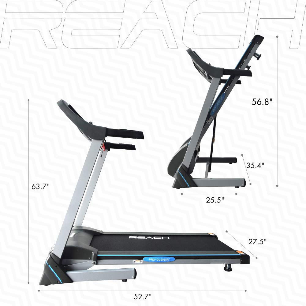 Reach T- 501 5 HP Peak | Home Gym Equipment For Cardio | Auto Incline Treadmill for Walking, Running & Jogging | Max User Weight 110 Kgs | LCD Display with 15 Preset Programs